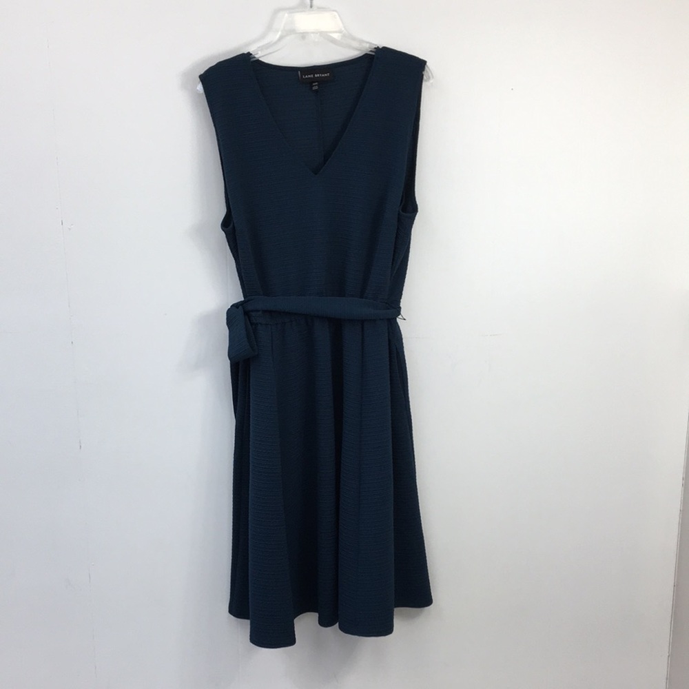 Lane Bryant Sleeveless Tank Tie Waist V-Neck Midi Dress Size 18/20 EXCELLENT